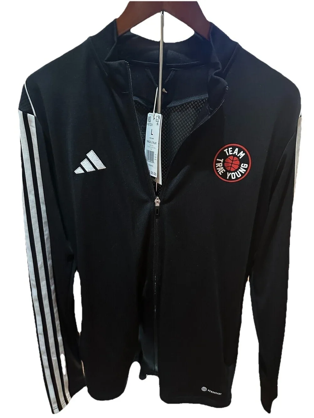 Adidas Tiro 23 Track Jacket Team Trae Young Black Full Zip Large NWT HS7231